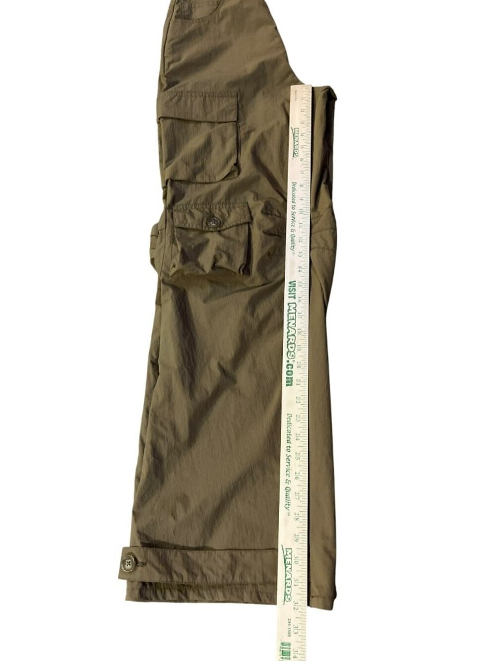 Forever 21 Cargo Pants Women's Small Dark Tan Belted Hem Nylon Blend Used - Picture 8 of 15